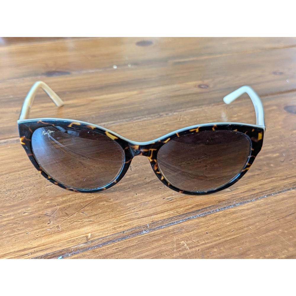 Maui Jim Venus Pool Sunglasses MJ 100-10E 58 19-140 Dark Tortoise Cat Eye READ